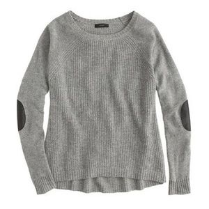 J.Crew Grey Sweater with Elbow Patches